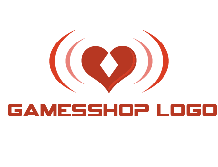 heart and signal logo