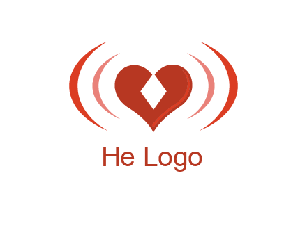 heart and signal logo