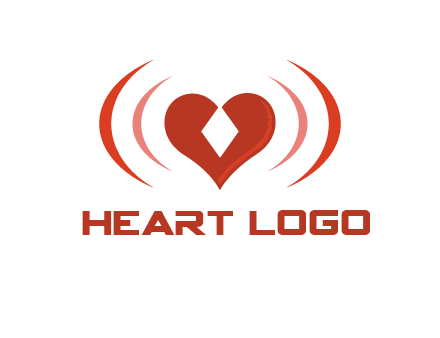 heart and signal logo