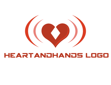 heart and signal logo