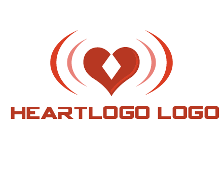 heart and signal logo