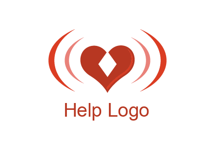 heart and signal logo