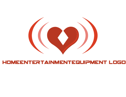 heart and signal logo