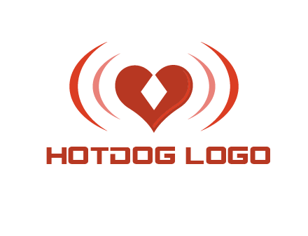 heart and signal logo
