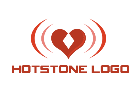 heart and signal logo