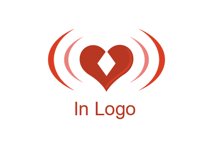 heart and signal logo