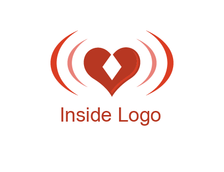 heart and signal logo
