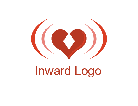 heart and signal logo