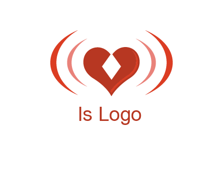 heart and signal logo