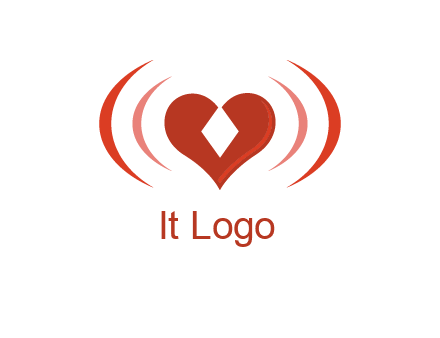 heart and signal logo