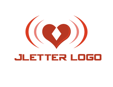heart and signal logo