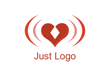 heart and signal logo