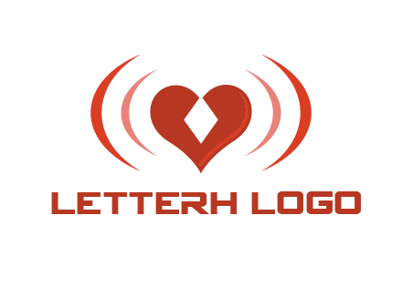 heart and signal logo