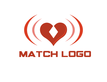 heart and signal logo