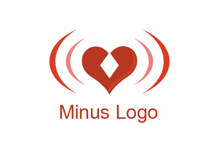 heart and signal logo