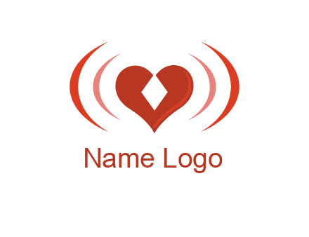 heart and signal logo