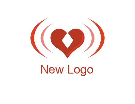 heart and signal logo