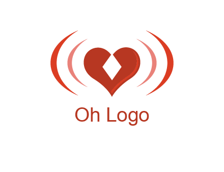 heart and signal logo