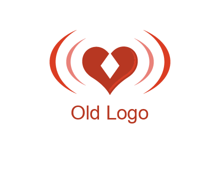 heart and signal logo