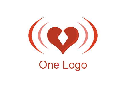 heart and signal logo