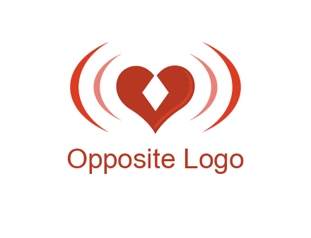 heart and signal logo