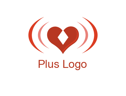 heart and signal logo