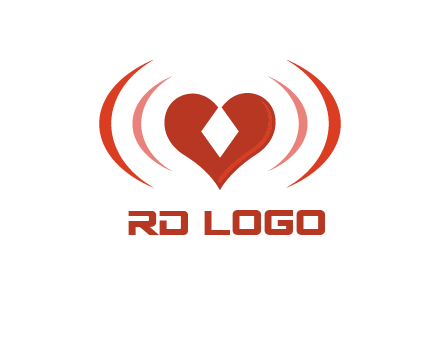 heart and signal logo