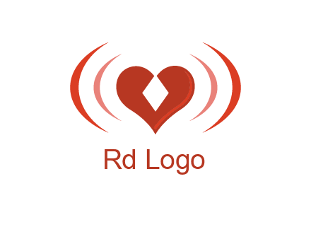 heart and signal logo