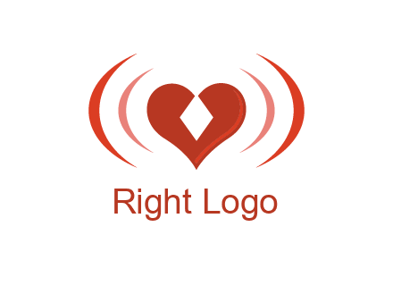 heart and signal logo