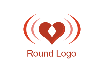 heart and signal logo