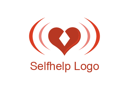 heart and signal logo