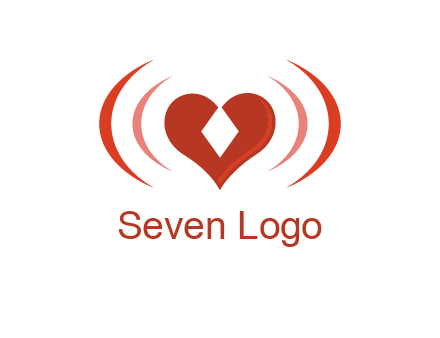 heart and signal logo
