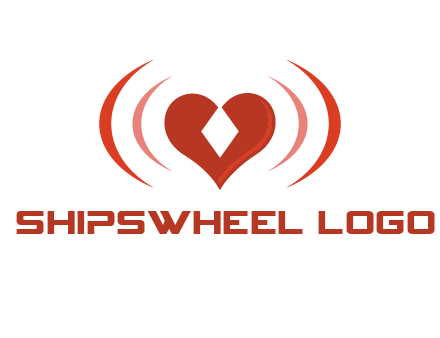 heart and signal logo