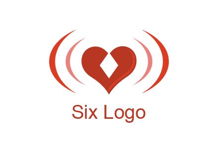 heart and signal logo