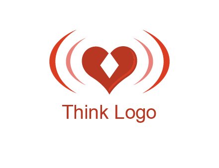 heart and signal logo