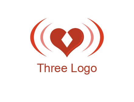 heart and signal logo