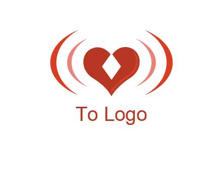 heart and signal logo