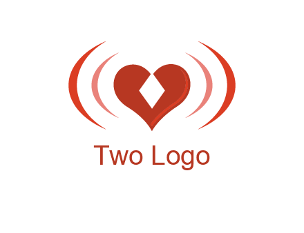 heart and signal logo