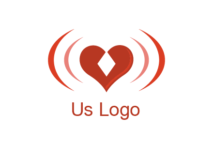 heart and signal logo