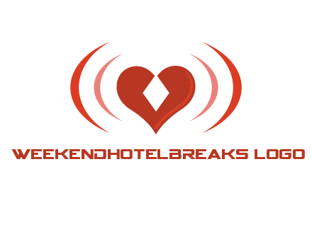 heart and signal logo