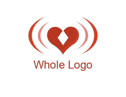 heart and signal logo