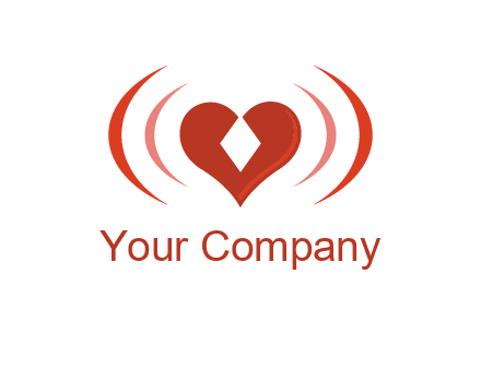 heart and signal logo