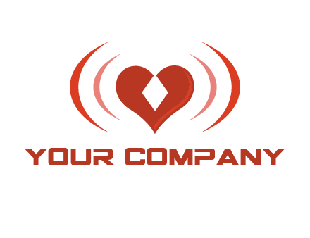 heart and signal logo