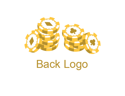 card suits on chips logo