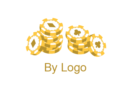 card suits on chips logo