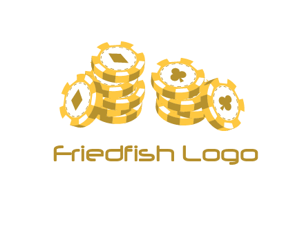 card suits on chips logo