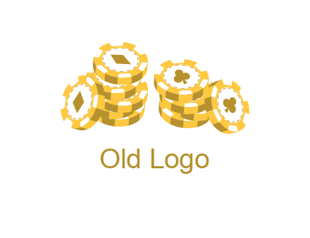 card suits on chips logo