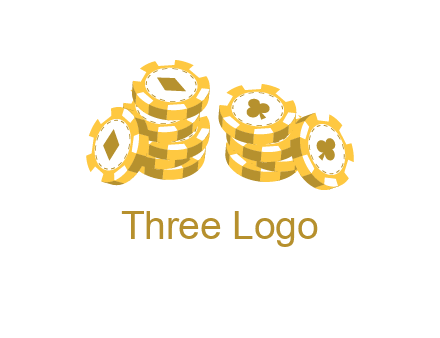 card suits on chips logo