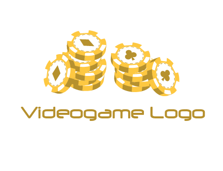 card suits on chips logo