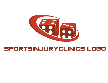 dices with swoosh logo